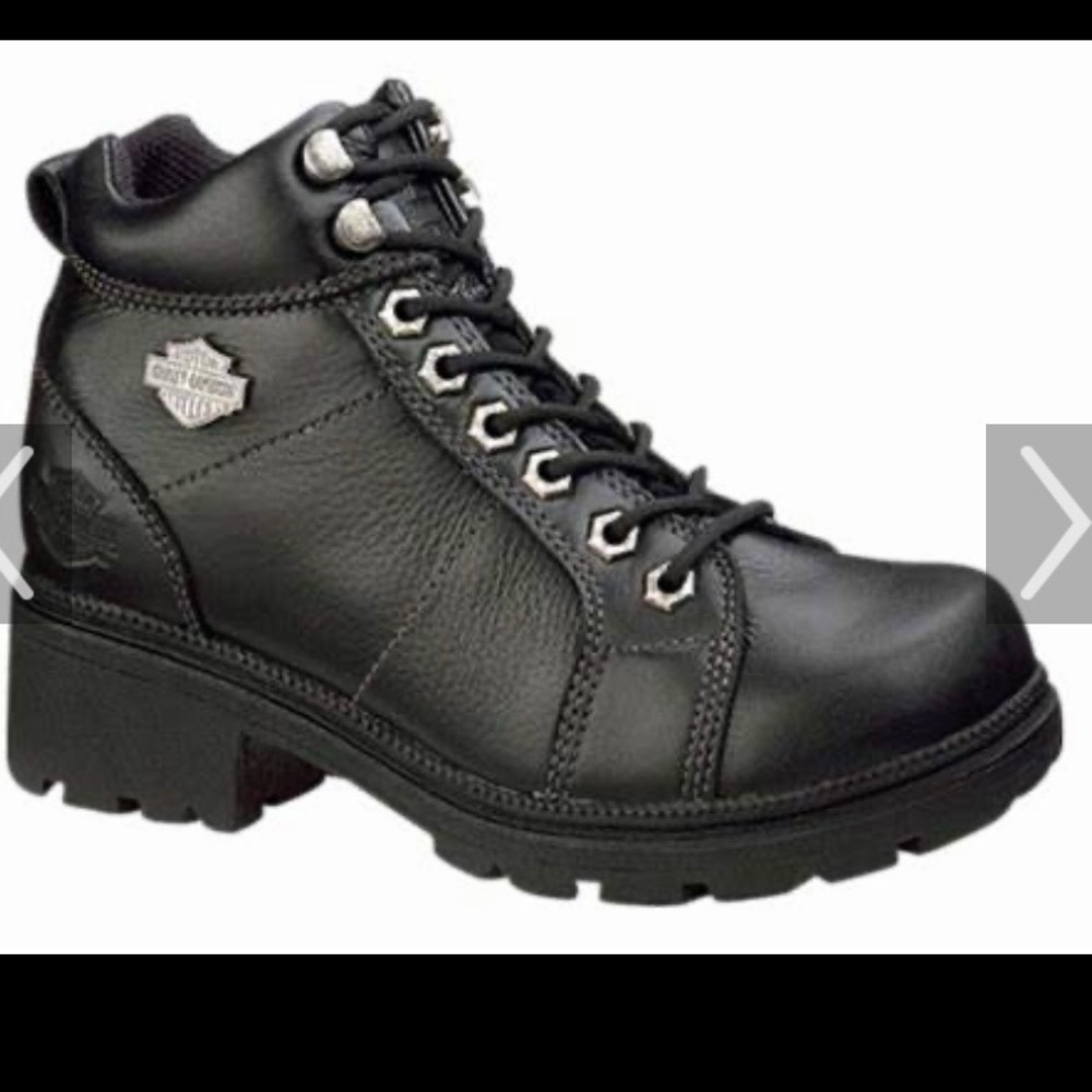 Harley-Davidson Women’s Black Leather Ankle Boots